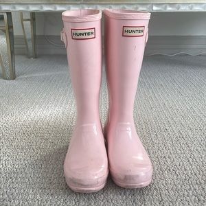 Girls pink hunter rainboots